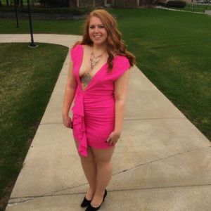 Low cut criss cross dress